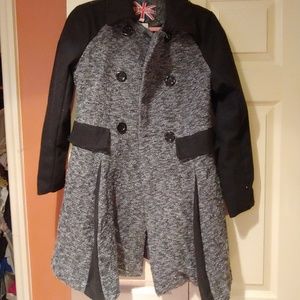 Reduced!New with tags/juniors black/gray coat moving sale